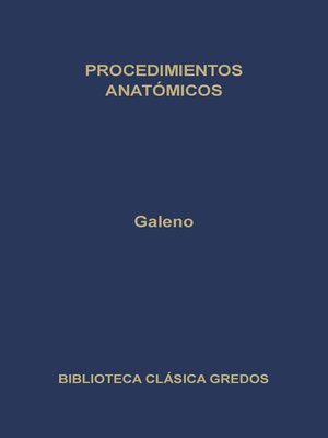 cover image of Procedimientos anatómicos